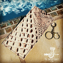 Load image into Gallery viewer, Embossed Leather Sunglasses Case w/ Keychain