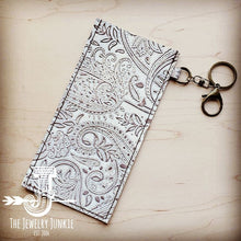 Load image into Gallery viewer, Embossed Leather Sunglasses Case w/ Keychain