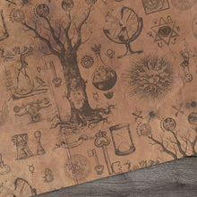 Load image into Gallery viewer, Alchemy Wrapping Paper Sheets - Vintage Spooky Occult Witch Gift Wrap Suns, Moons 20" x 29"