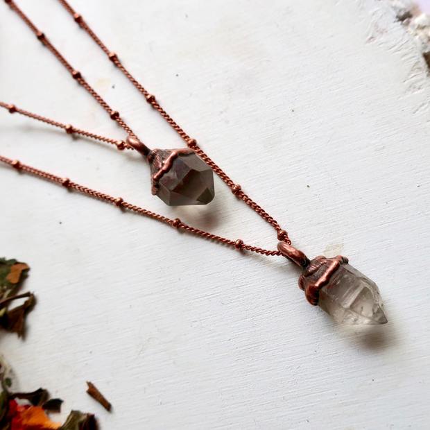 Terminated Raw Quartz Crystal Necklace | Quartz Necklace | Raw Crystal -16