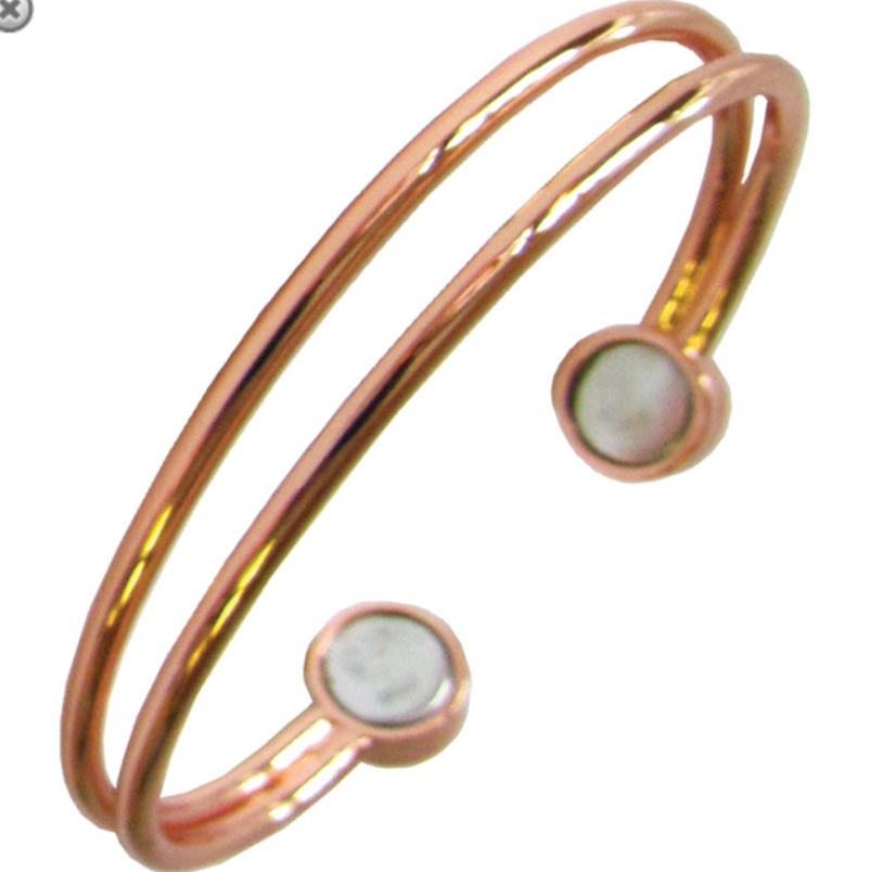 Magnetic Copper Bangle Bracelet- 2 wire