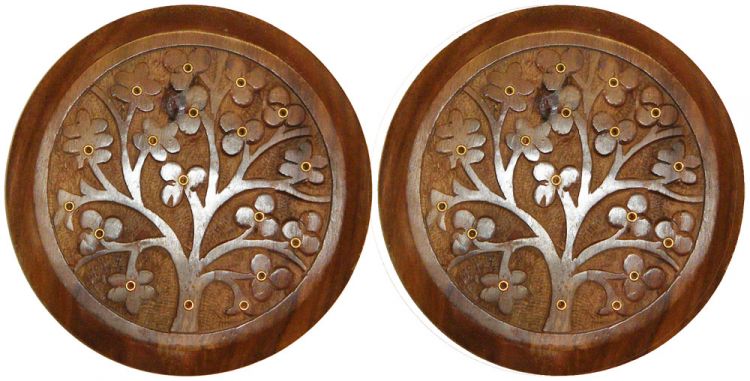 Round Wood Burner: Tree of Life 5 in