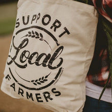 Load image into Gallery viewer, Support Local Farmers  - Canvas Totes
