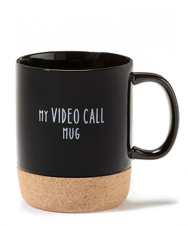 Mug w/Cork Bottom Coaster, My Video Call Mug